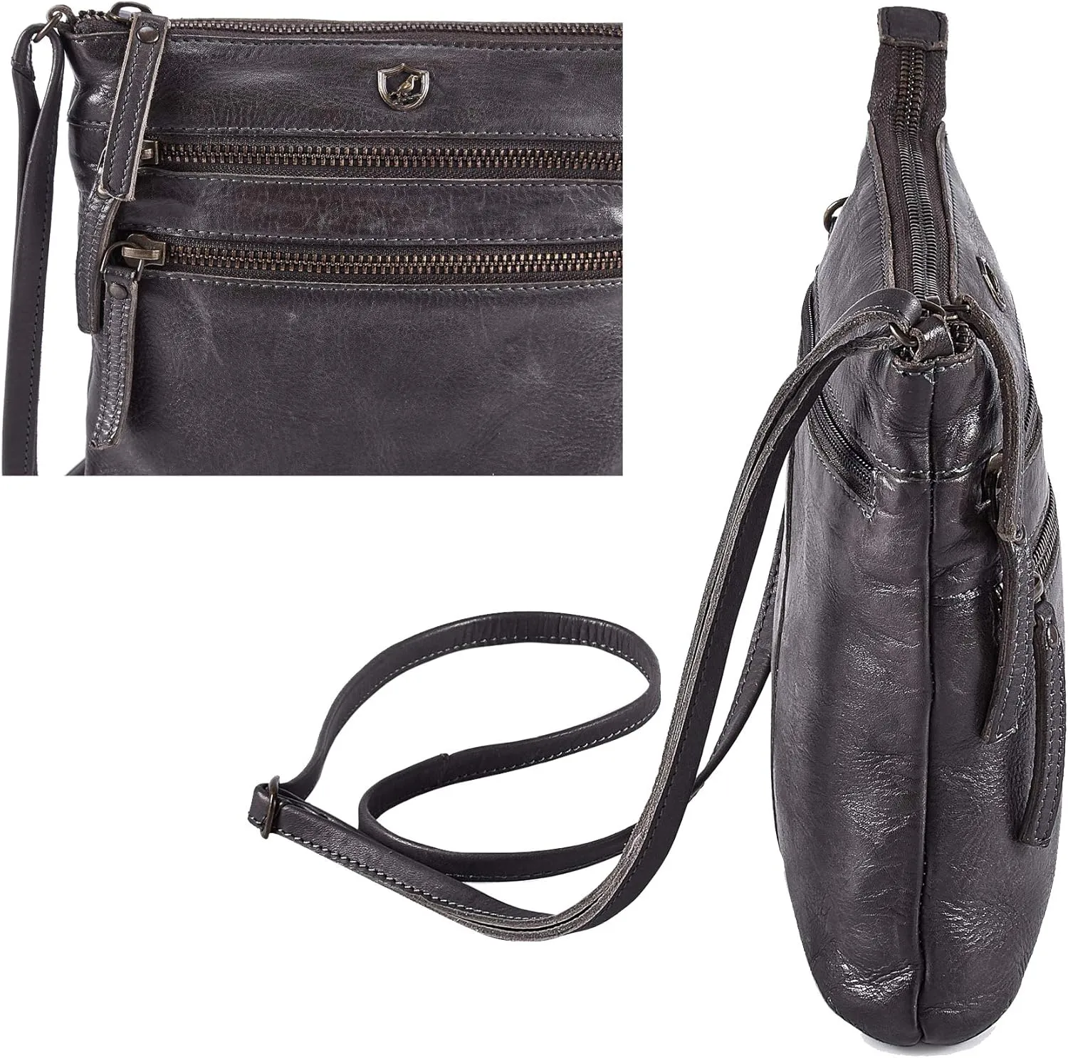 Crossbody Sling Bag for Women Small Real Leather Purse Vintage Travel Crossover Shoulder Bag Handmade