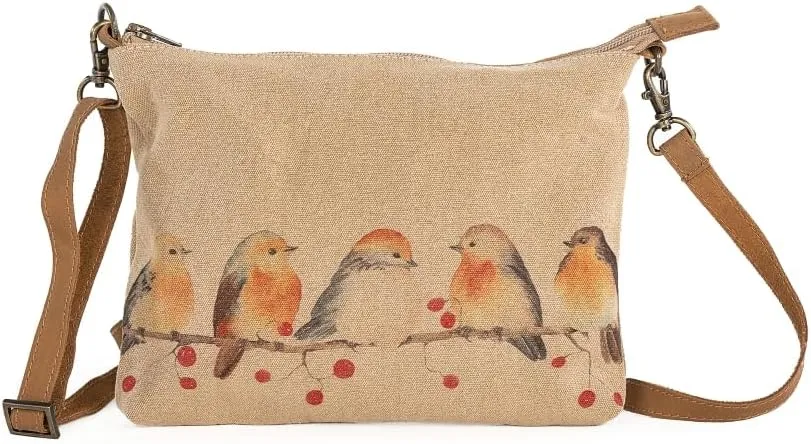 Crossbody Sling Bags - 8" x 10" Handcrafted Handbags, Cotton Canvas Purses