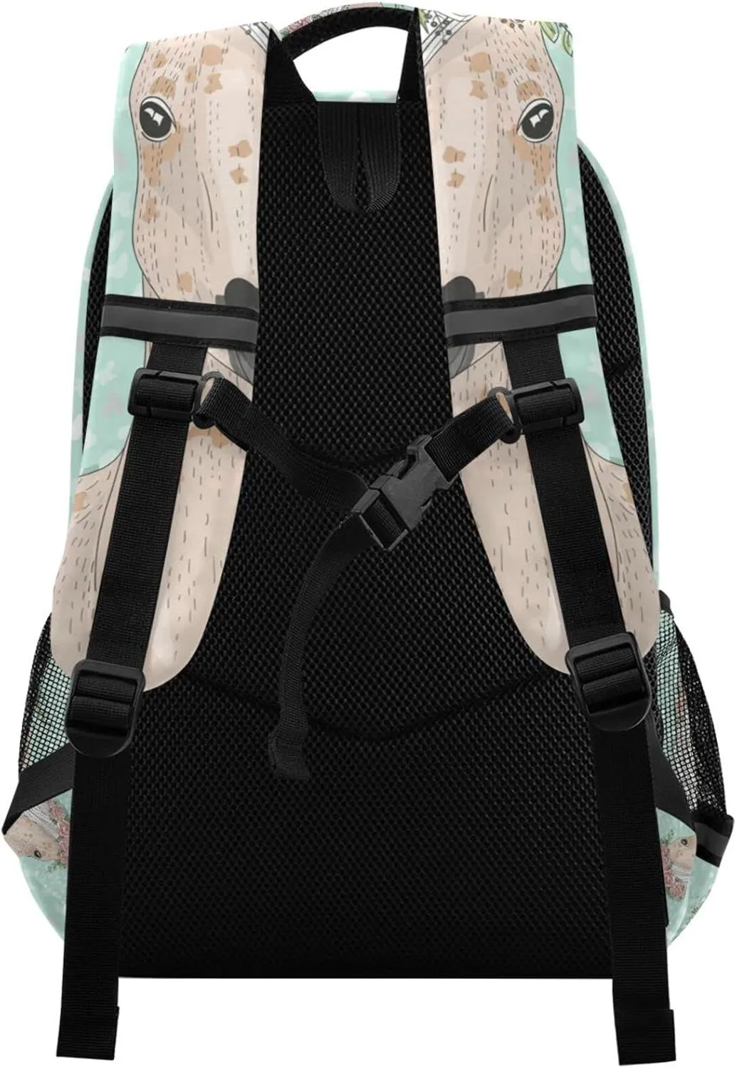 Custom Backpack for Girls Kids with Name Personalized Floral Horse School Bookbag for Age 6-10