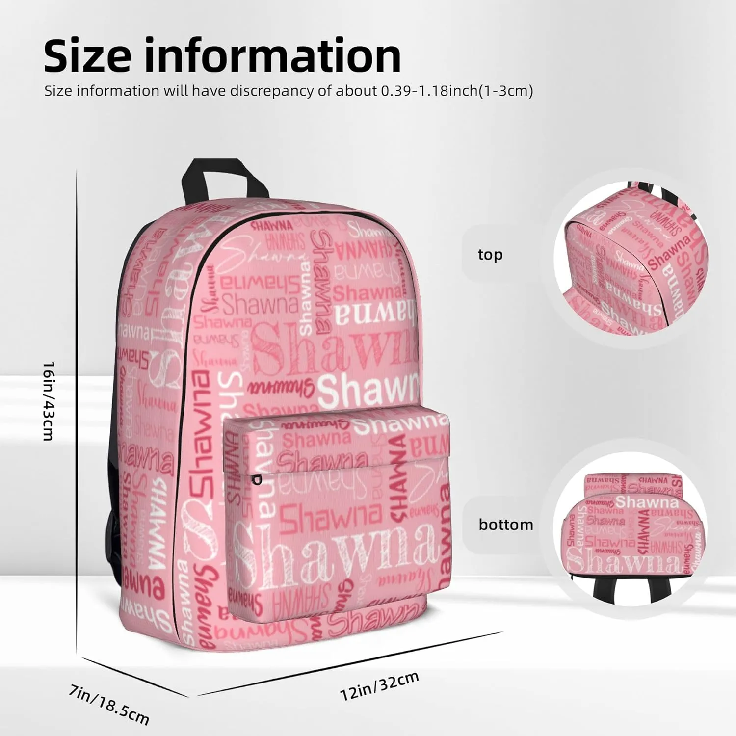 Custom Backpack With Text Name Personalized Fashion Rucksack Bag Gift For Women Men Girls Boys Customized Backpack For Travel Work Daypack