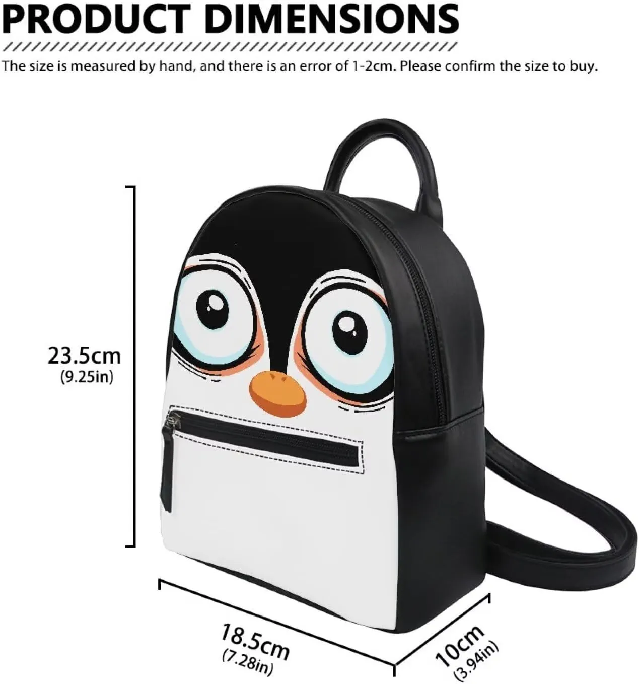 Custom Funny Mini Backpack Purse For Women Teen Girls Handbag Tote Small Travel Shopping Bag Backpacks For Work Hiking And Everyday Use Penguin Pattern