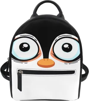 Custom Funny Mini Backpack Purse For Women Teen Girls Handbag Tote Small Travel Shopping Bag Backpacks For Work Hiking And Everyday Use Penguin Pattern
