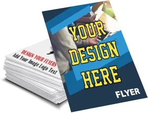 Custom Personalized Flyers for Business With Your Photo Logo Text - Glossy Paper Printing for Advertising - 10pcs, 1 Sided Printing