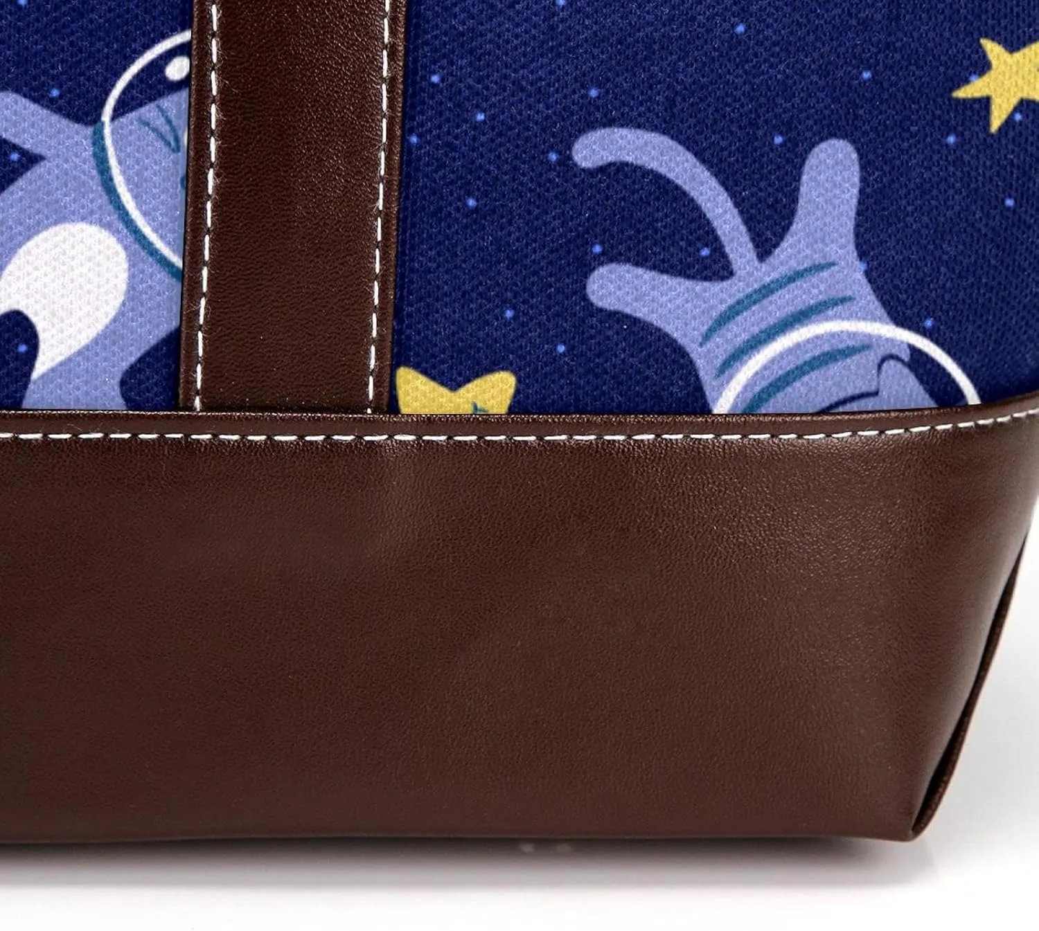 Cute Cat in Space-22 Tote Bags Durable Leather Canvas Purses and Handbags for Women Top Handle Shoulder Satchel Hobo Bags