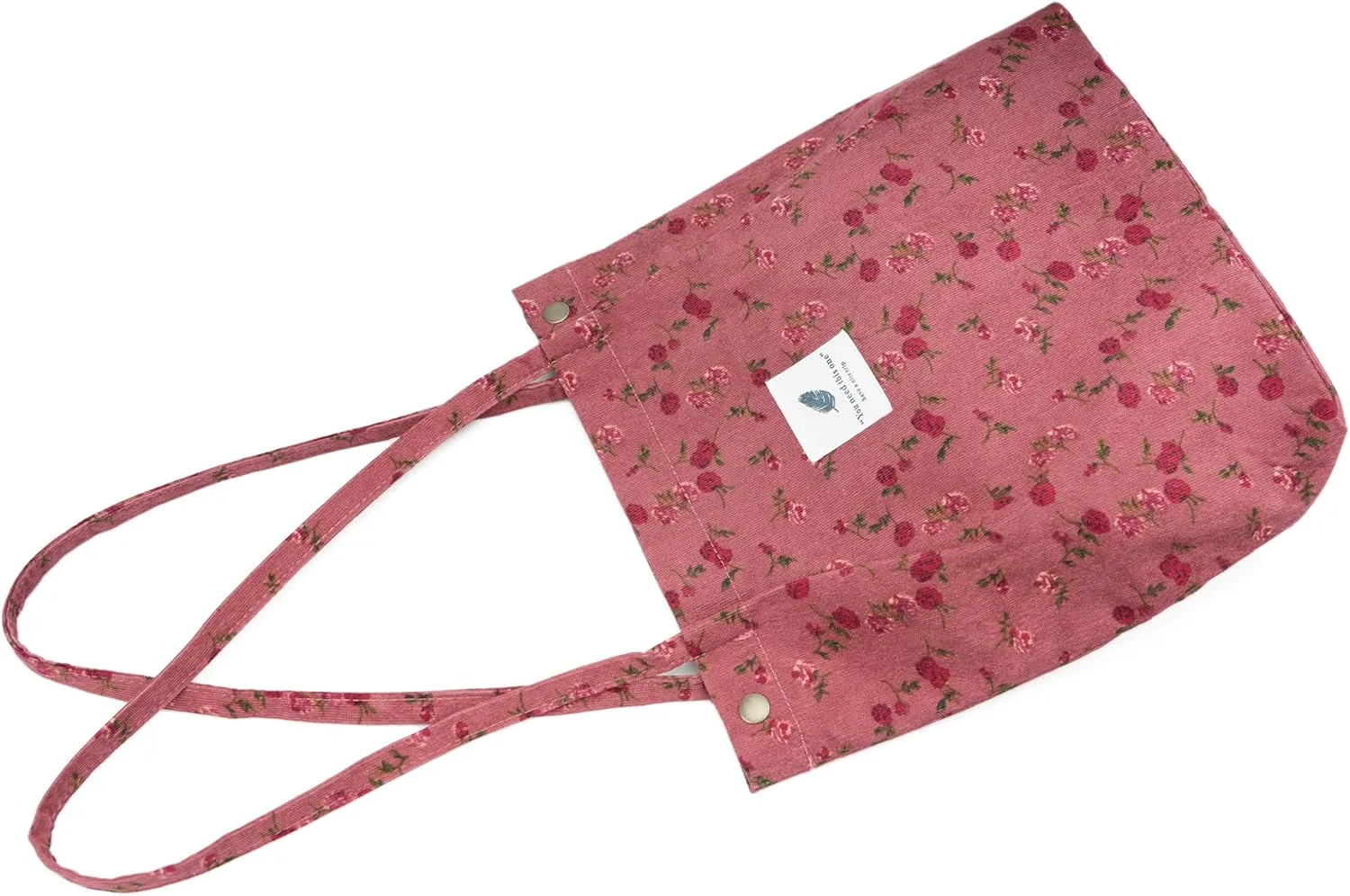 Cute Corduroy Tote Bag Canvas Shoulder Handbags for Women Travel Shopping