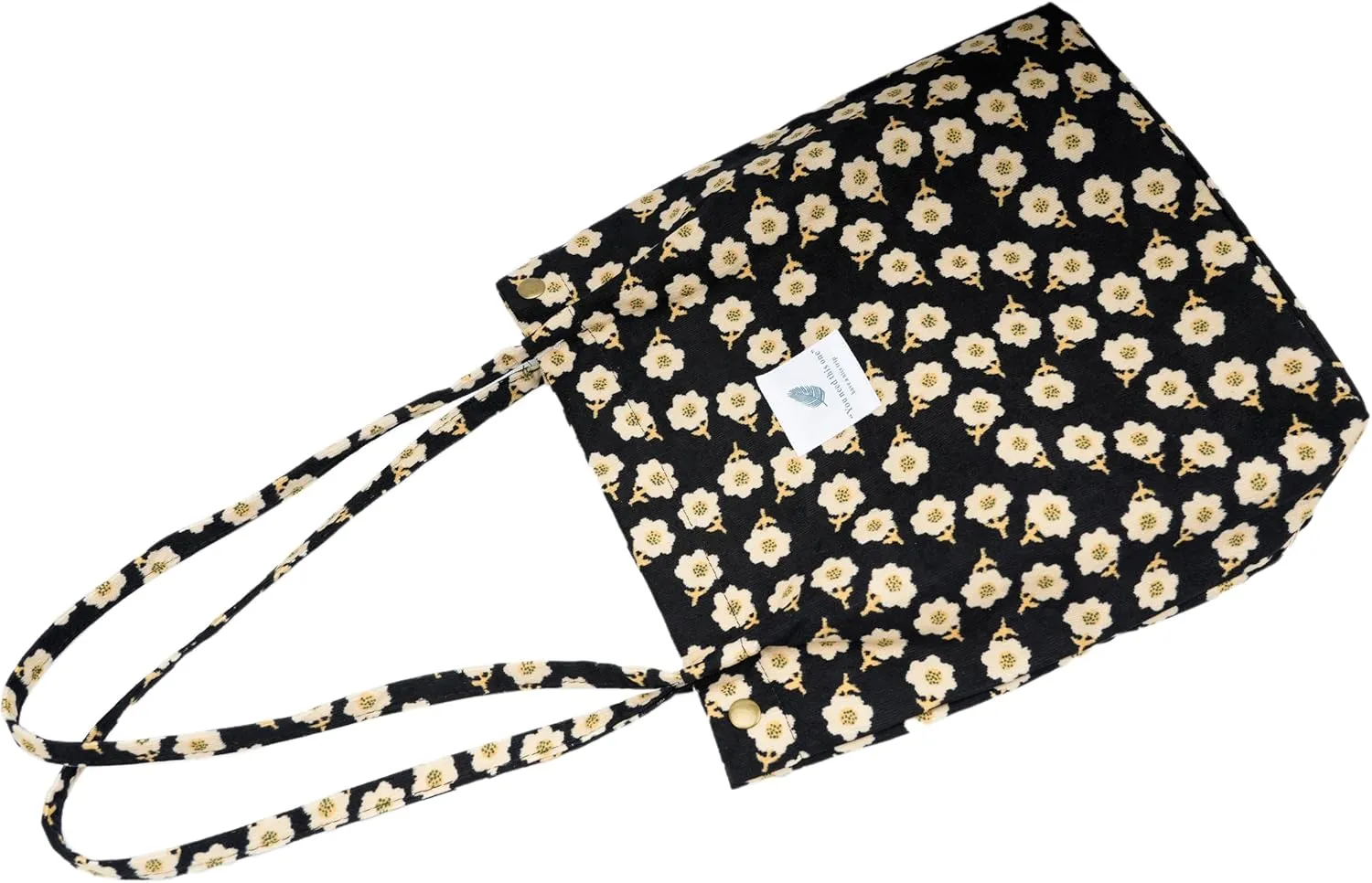 Cute Corduroy Tote Bag Canvas Shoulder Handbags for Women Travel Shopping