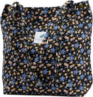 Cute Corduroy Tote Bag Canvas Shoulder Handbags for Women Travel Shopping