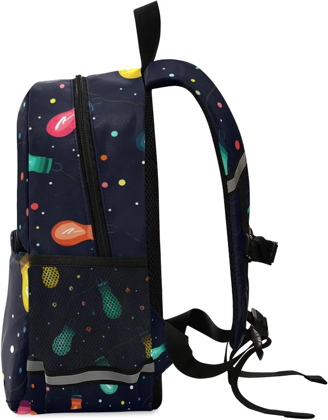 Cute Preschool Kids Backpack Colorful Christmas Light Bulbs Mini Travel Back Pack Bookbag for Primary School