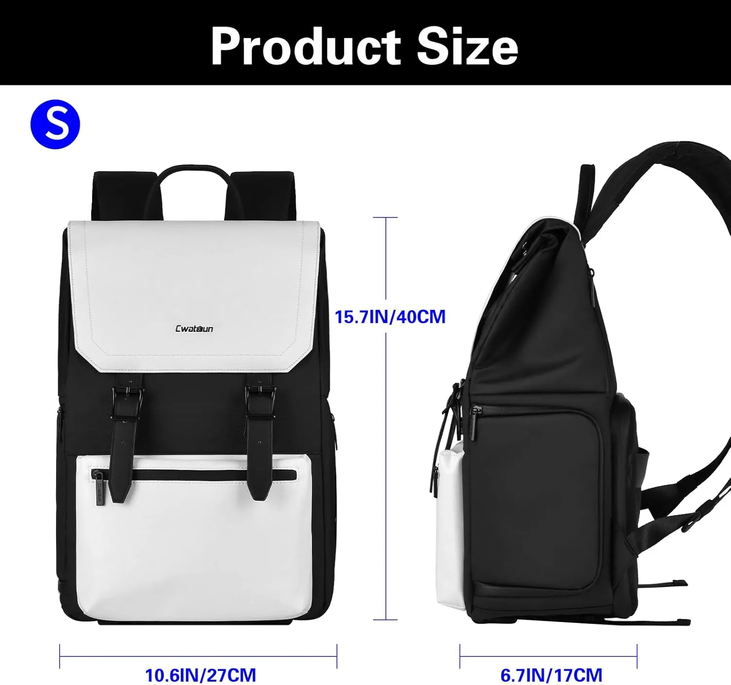 Cwatcun Camera Backpack, Multi-Functional Camera Bag, Waterproof Photography Travel Camera Case with Tripod Holder, 15.6" Laptop Compartment for Canon/Nikon/Sony SLR/DSLR Camera, Lens and Accessories