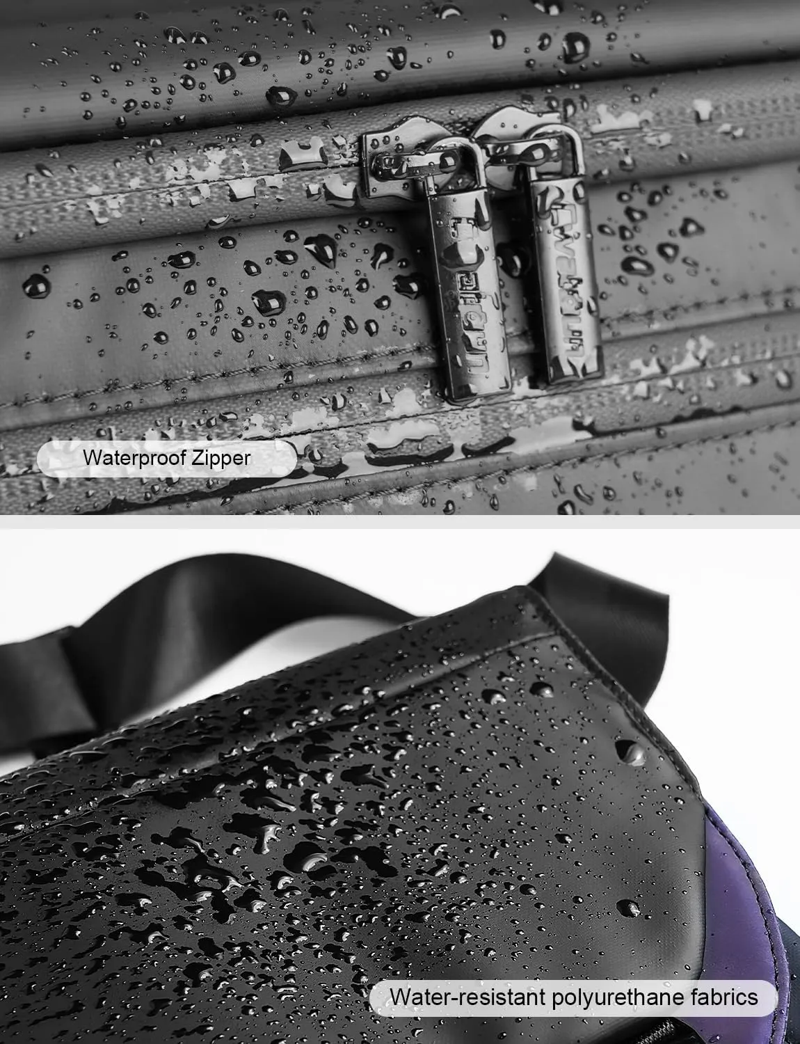 Cwatcun Camera Shoulder Bag Waterproof Compact Camera Case, Small Camera Messenger Bag with Tripod Holder, Travel Photography Bag for Canon, Nikon, Sony, Fuji DSLR/SLR/Mirrorless Camera, Lens