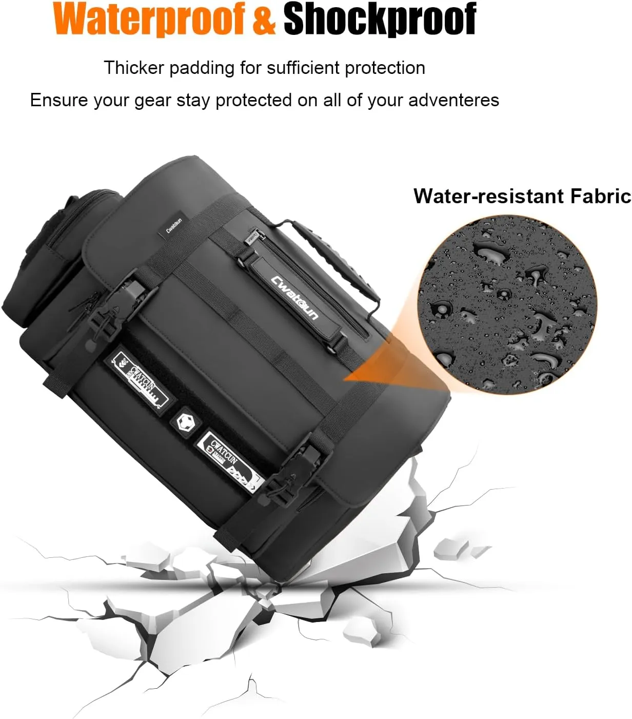 Cwatcun Camera Sling Bag, Waterproof Multifunction Photography Tactica Camera Crossbody Bag with Tripod Holder & Removable Accessory Bags for DSLR/SLR/Mirrorless Cameras - Medium