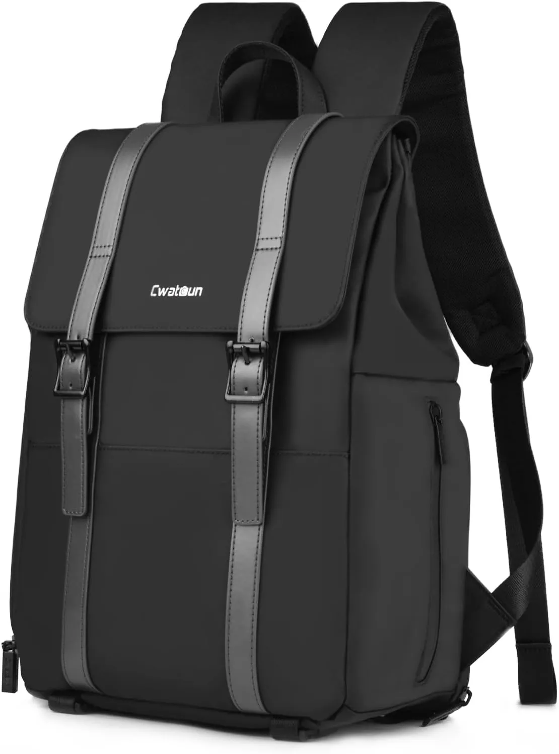 Cwatcun Waterproof Camera Backpack Camera Bag Quick Access Travel Photography Bag Black Camera Case with 15.6" Laptop Compartment and Tripod Holder for Canon Nikon Sony SLR DSLR Mirrorless Cameras