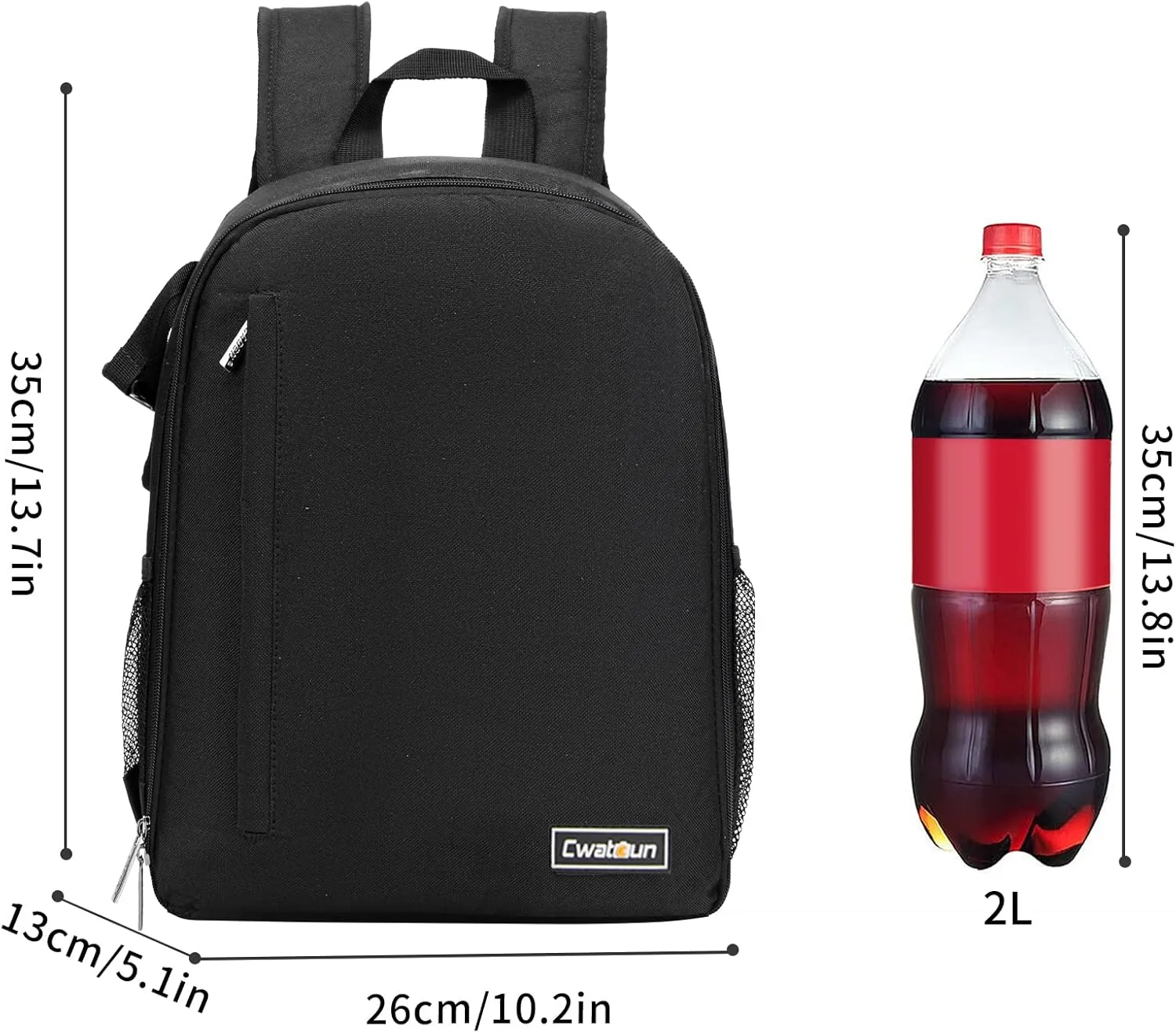 Cwatcun Waterproof Camera Backpack for DSLR, Mirrorless - Compatible with Sony, Canon, Nikon Camera and Lens Accessories