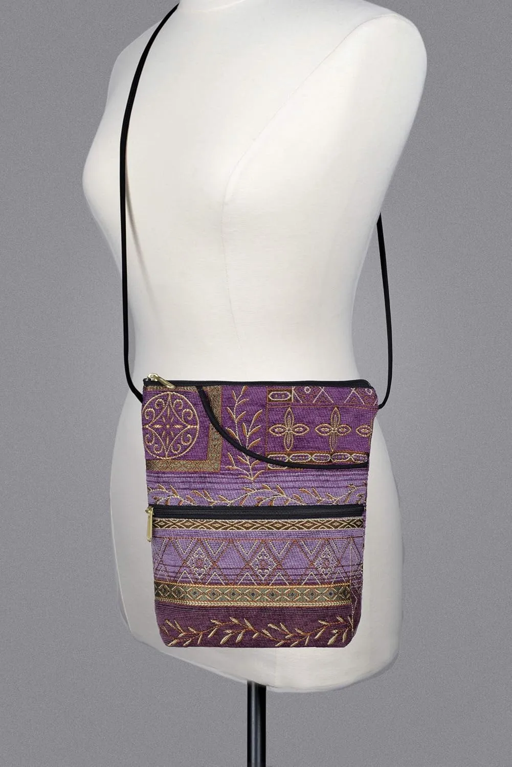 Danny K. Women's Tapestry Bella Purse Crossbody Handbag, Adjustable Cord, Handmade in USA
