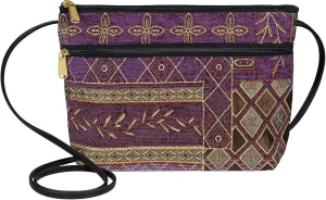 Danny K. Women's Tapestry Zipper Purse Crossbody Handbag, Adjustable Cord, Handmade in USA
