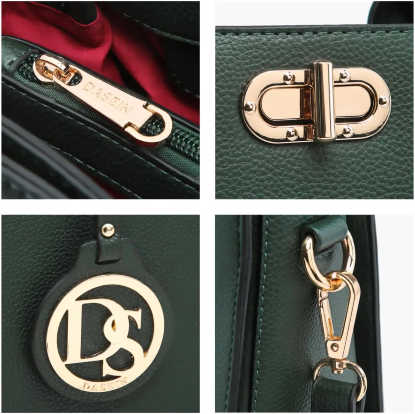 Dasein Women Handbags Purses Ladies Work Purse Satchel Tote Top Handle Shoulder Bags with Matching Clutch