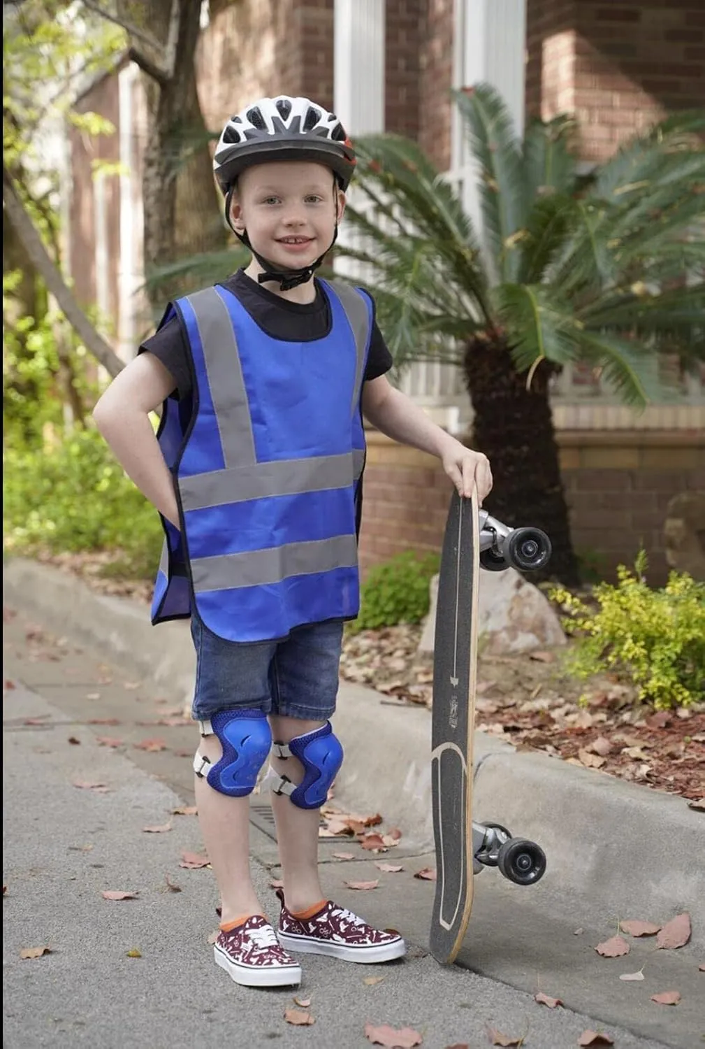 Dazonity kid's High Visibility Safety Vest, 10pcs,Reflective Strips, S,Fit for 3-6 Years old Boys & Girls, Walking or Back to School,