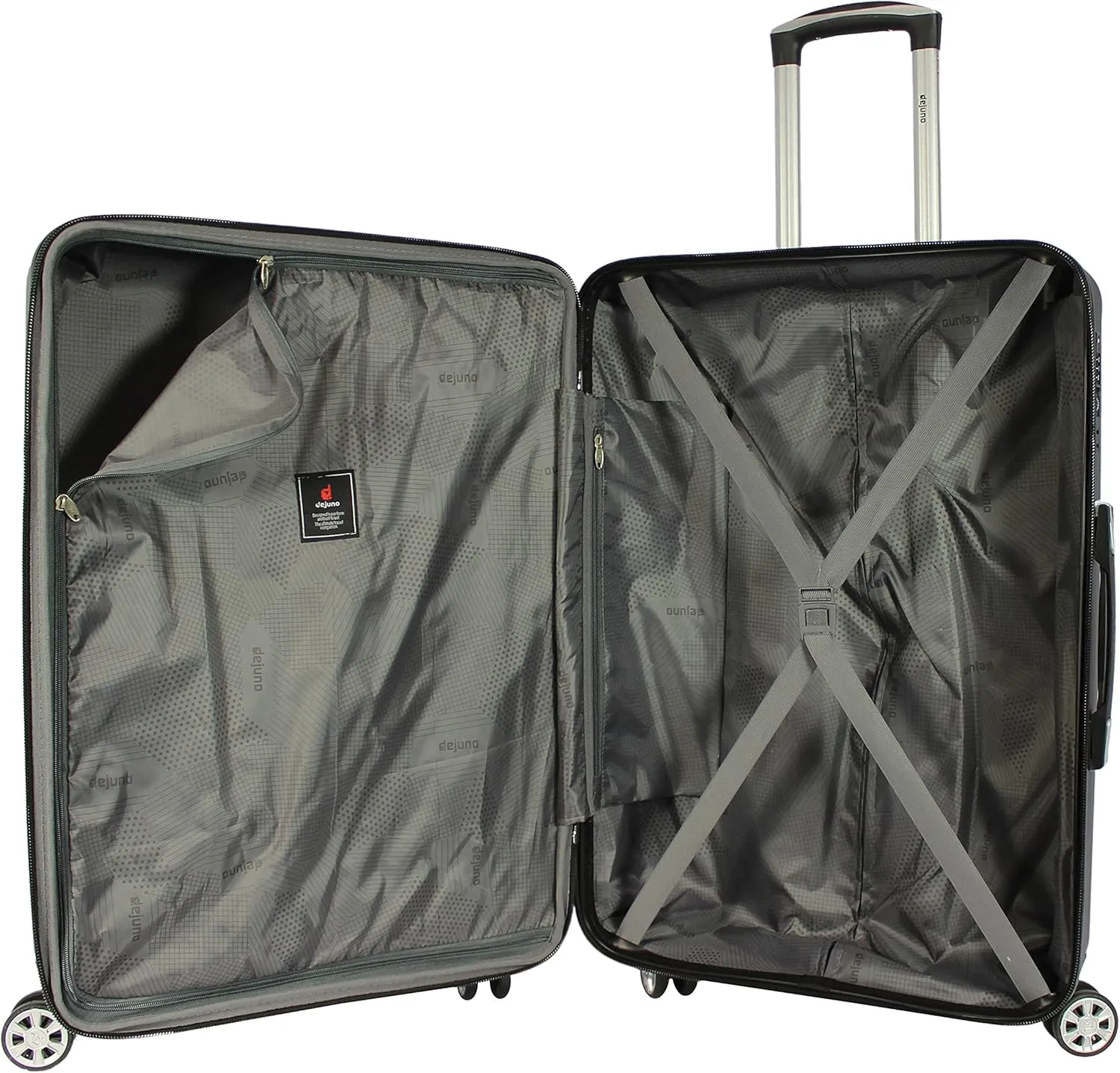 Dejuno Tutin Hardside Spinner Luggage TSA Lock, Burgundy, 3-Piece Set