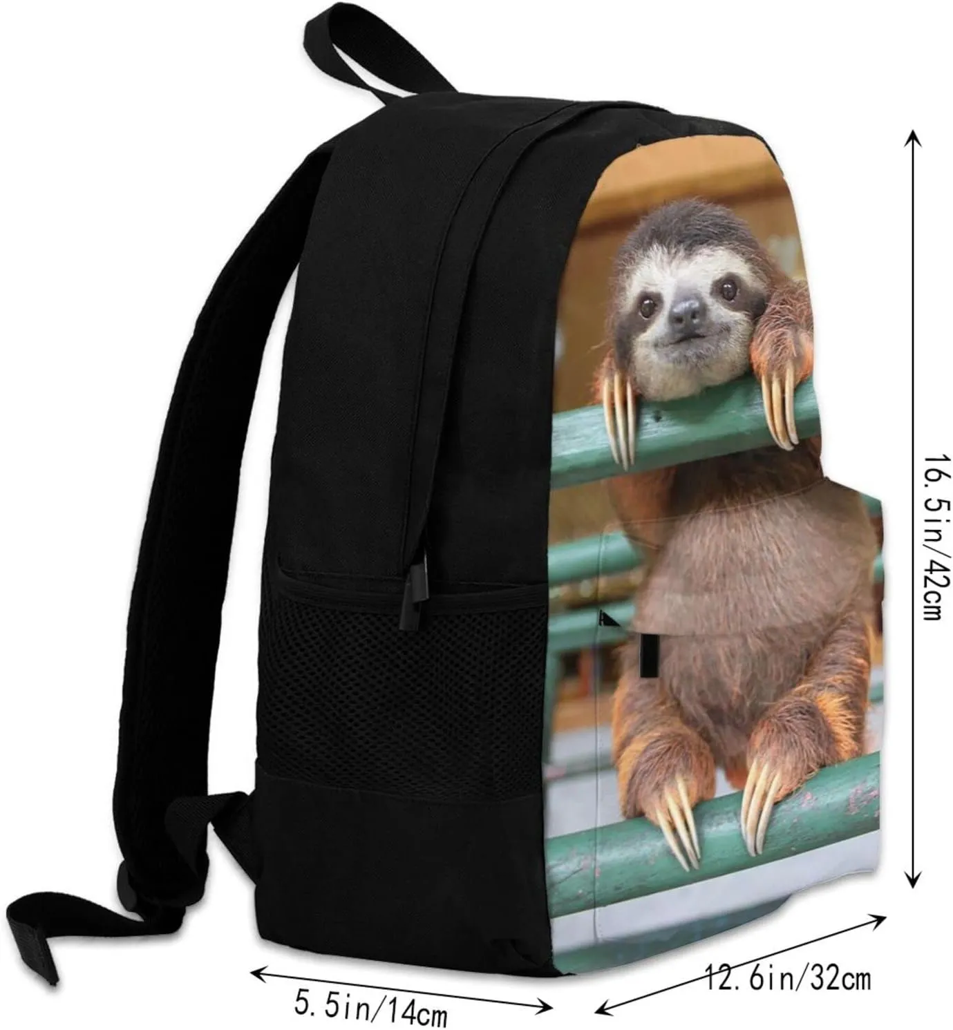 Delerain 3D CuteSloth Kids Backpack School Book Bag Travel Daypack Shoulder Bag 17 Inch Plus Lightweight Laptop Bag for 1-6th Grade Boys Girls Back to School