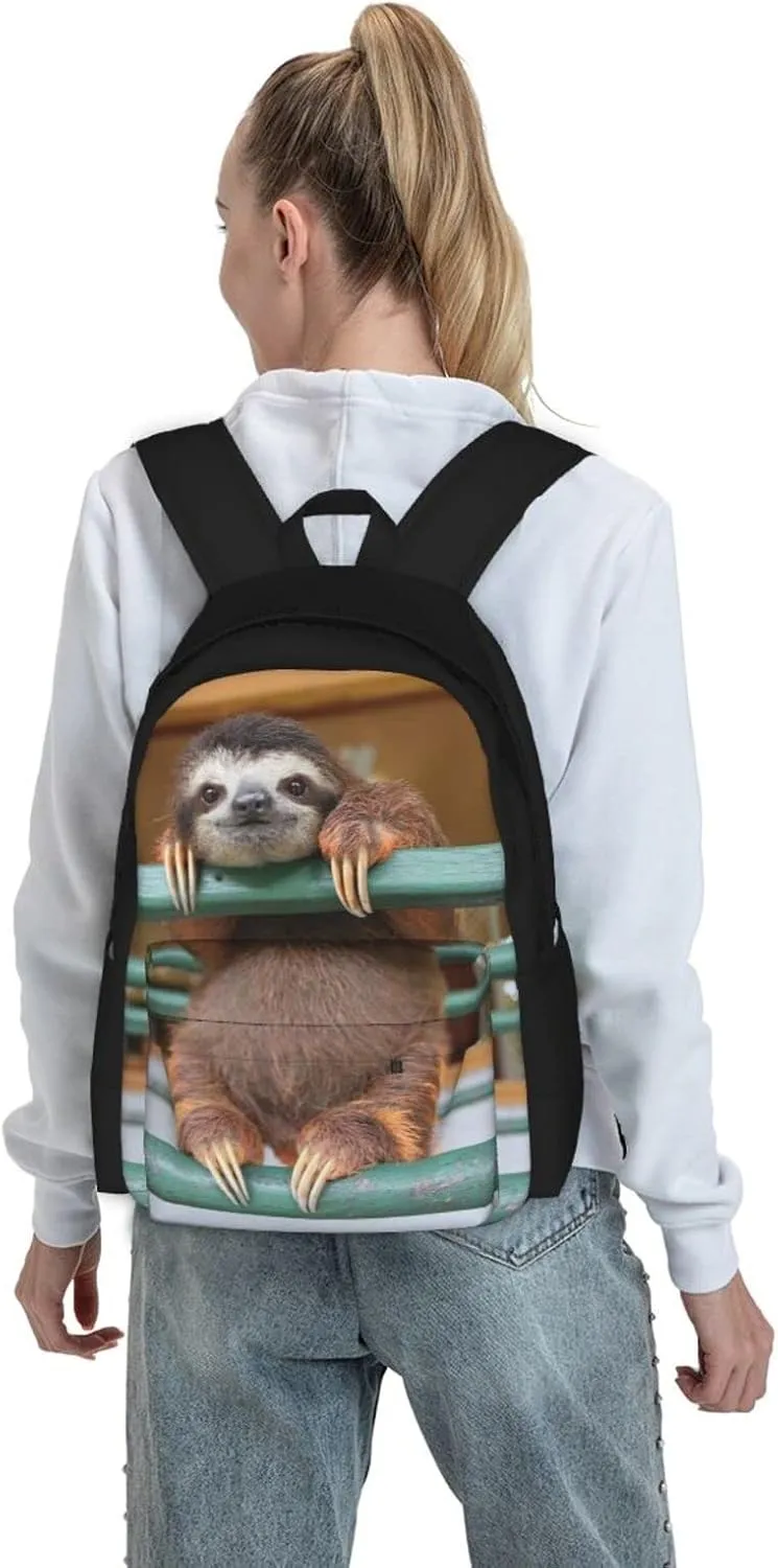 Delerain 3D CuteSloth Kids Backpack School Book Bag Travel Daypack Shoulder Bag 17 Inch Plus Lightweight Laptop Bag for 1-6th Grade Boys Girls Back to School