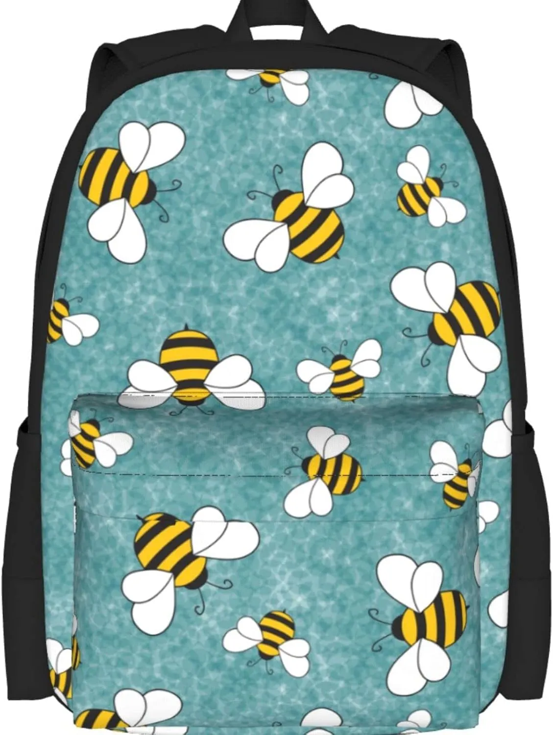 Delerain Cartoon Bees Kids Backpack School Book Bag Travel Daypack Shoulder Bag 16 Inch Plus Lightweight Laptop Bag for 1-6th Grade Boys Girls Back to School