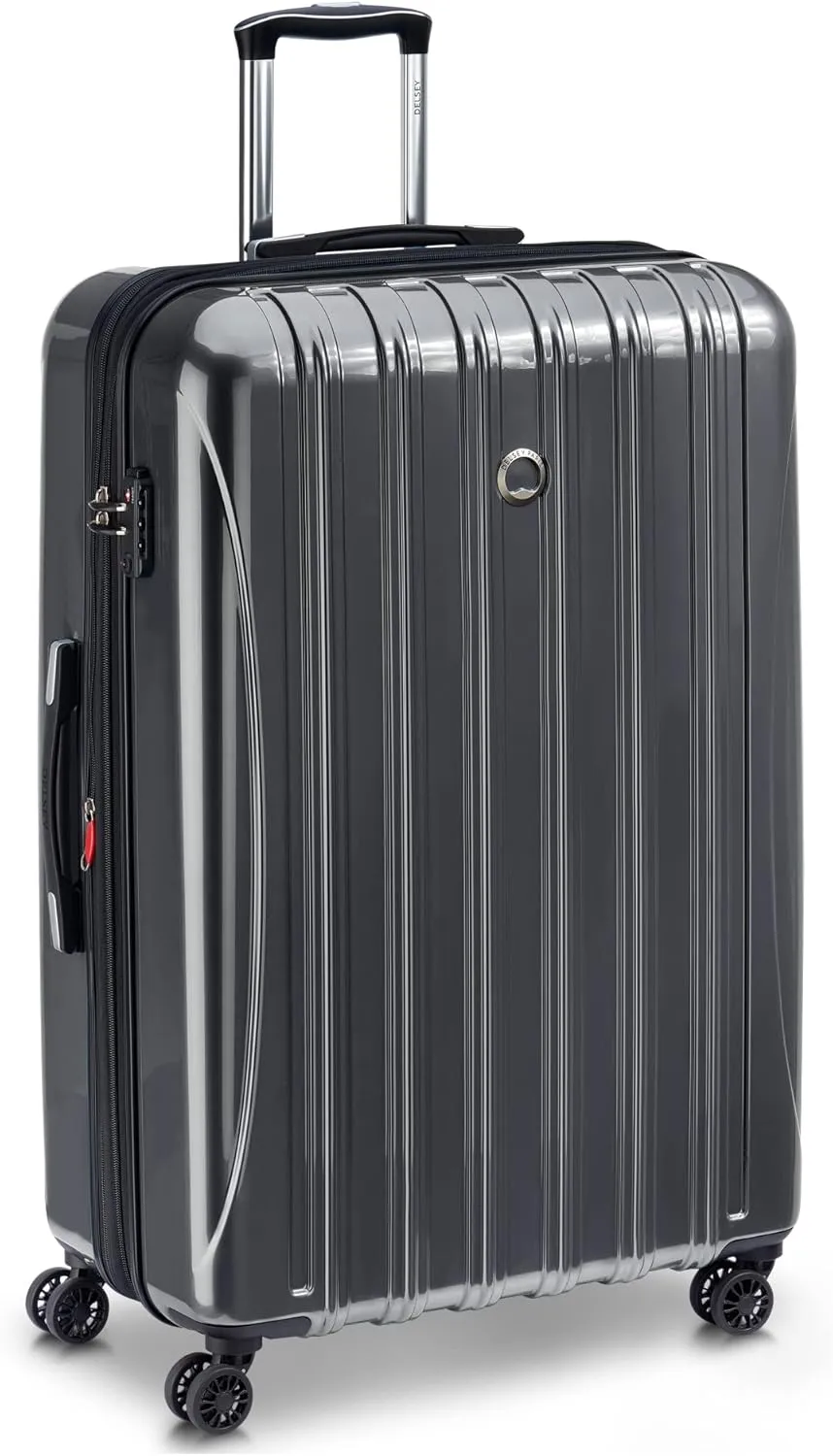 DELSEY PARIS Helium Aero Hardside Expandable Luggage with Spinner Wheels, Titanium, Checked-Large 29 Inch