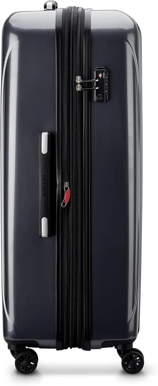 DELSEY PARIS Helium Aero Hardside Expandable Luggage with Spinner Wheels, Titanium, Checked-Large 29 Inch