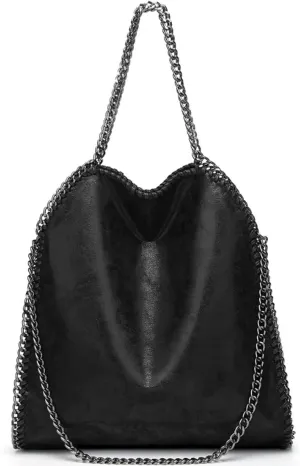 Designer Large Chain Shoulder Purse for Women Soft Leather Tote Quilted Hobo Bag Fashion Handbag Top-Handle Satchel
