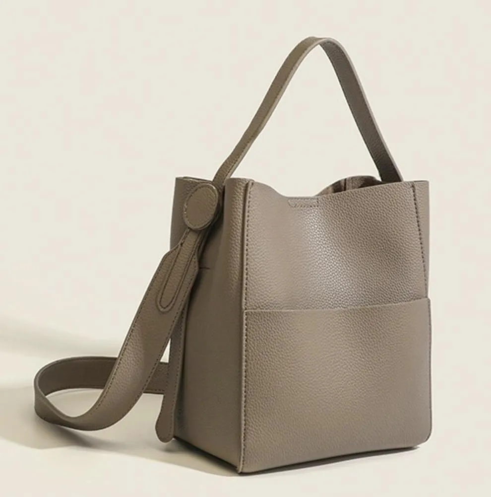 Designer PU Leather Large Hobo Bucket Tote Shoulder & Crossbody Bag with Top Handle for Women's Daily and Travel Needs