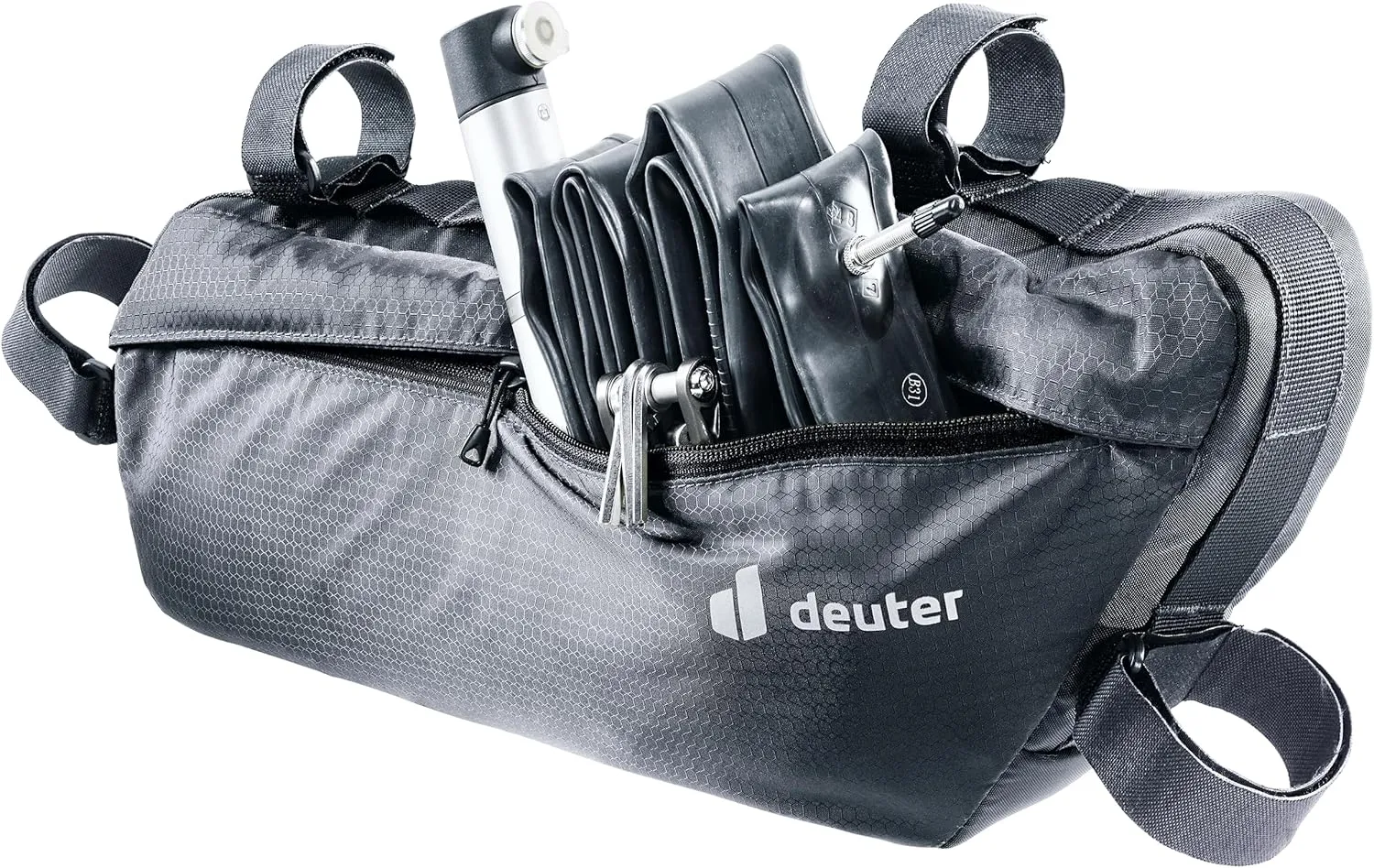 Deuter Mondego FB 6 Bike Bag, 6 Liter Frame Bag Mounted Bicycle Storage Pack for Commuting, Road & Gravel Cycling & Mountain Biking - Black