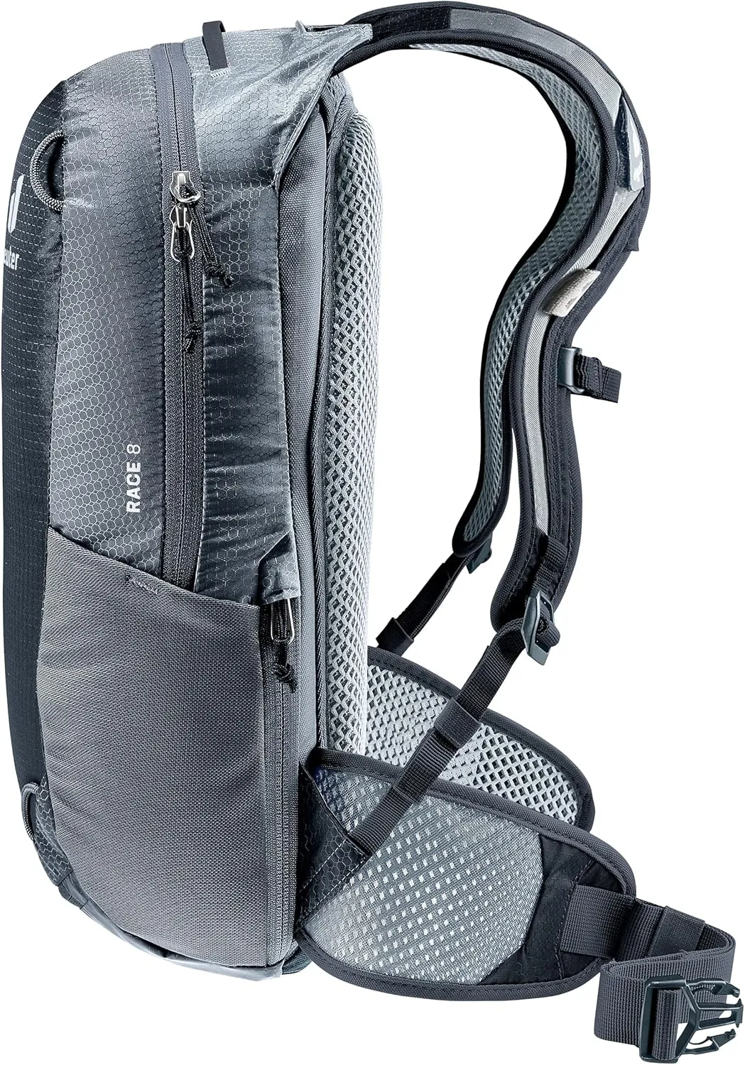 Deuter Race Mountain Biking, Gravel Biking Daily Commuting Backpack, Black, 12 L
