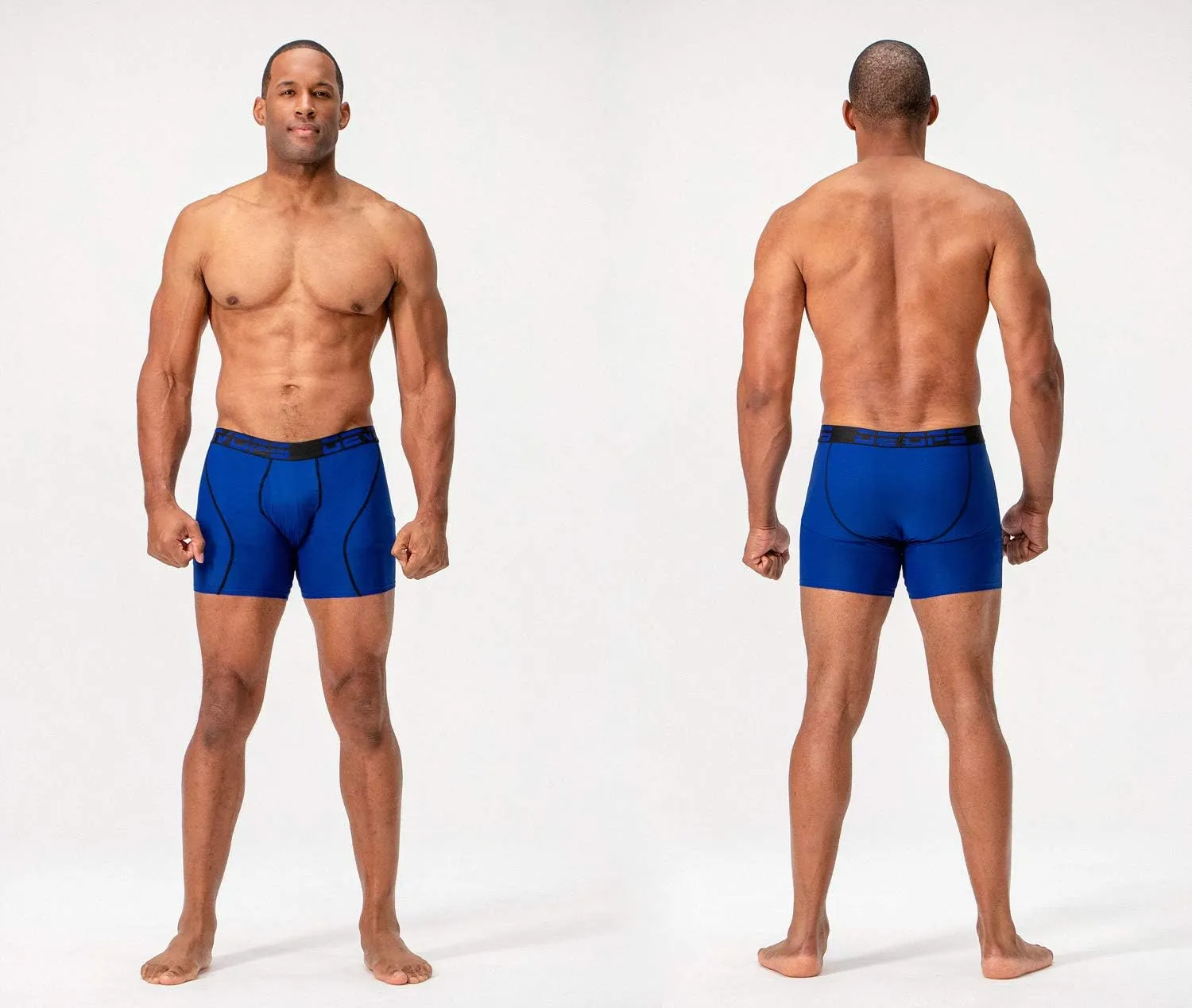 DEVOPS Men's Perfomance Cool Dry Mesh Underwear Boxer Trunk 6-inch Brief (3 Pack)