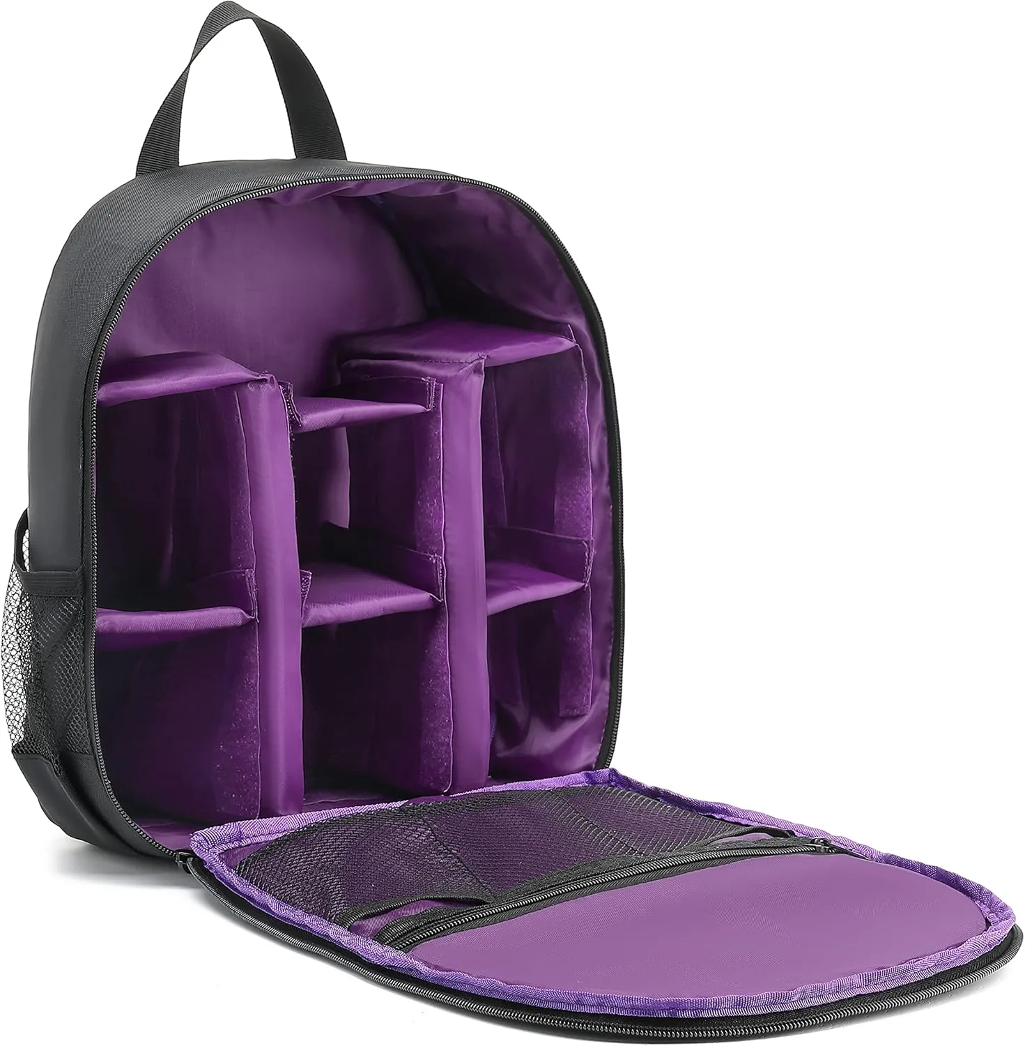 Digital DSLR Camera Waterproof Sling Backpack Shoulder Bag For Women And Men Teenagers (Purple)