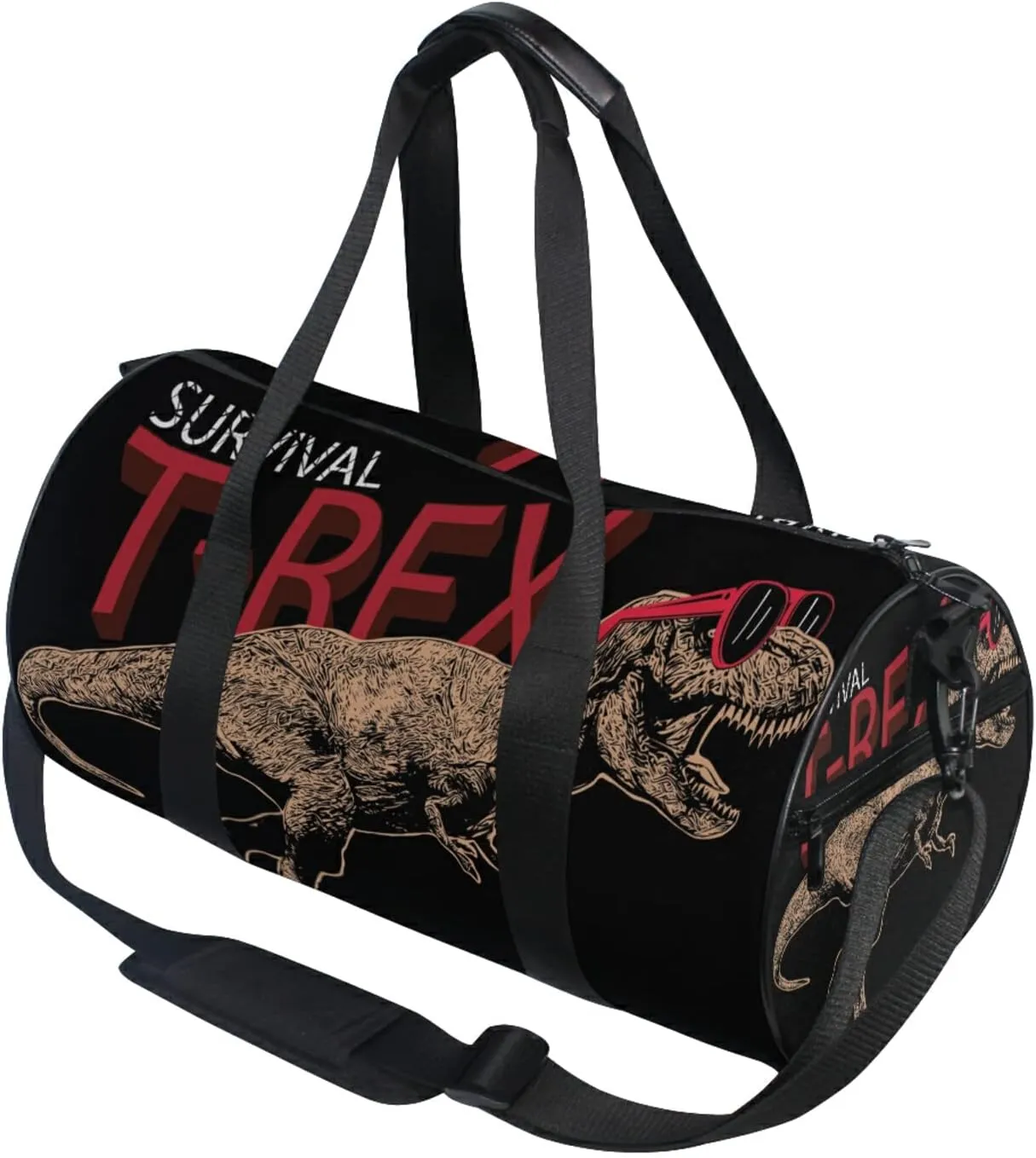 Dinosaur Duffel Bag,Canvas Travel Bag for Gym Sports and Overnight