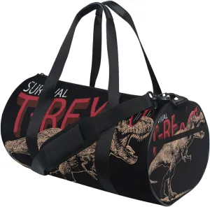 Dinosaur Duffel Bag,Canvas Travel Bag for Gym Sports and Overnight