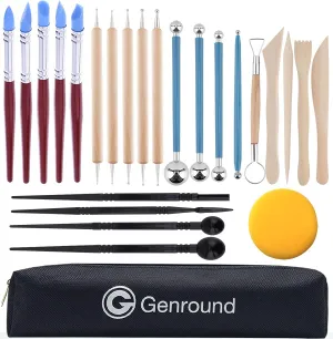 DIY Polymer Clay Tools, 25pcs Polymer Clay Sculpting Tools with Storage Bag for Kids