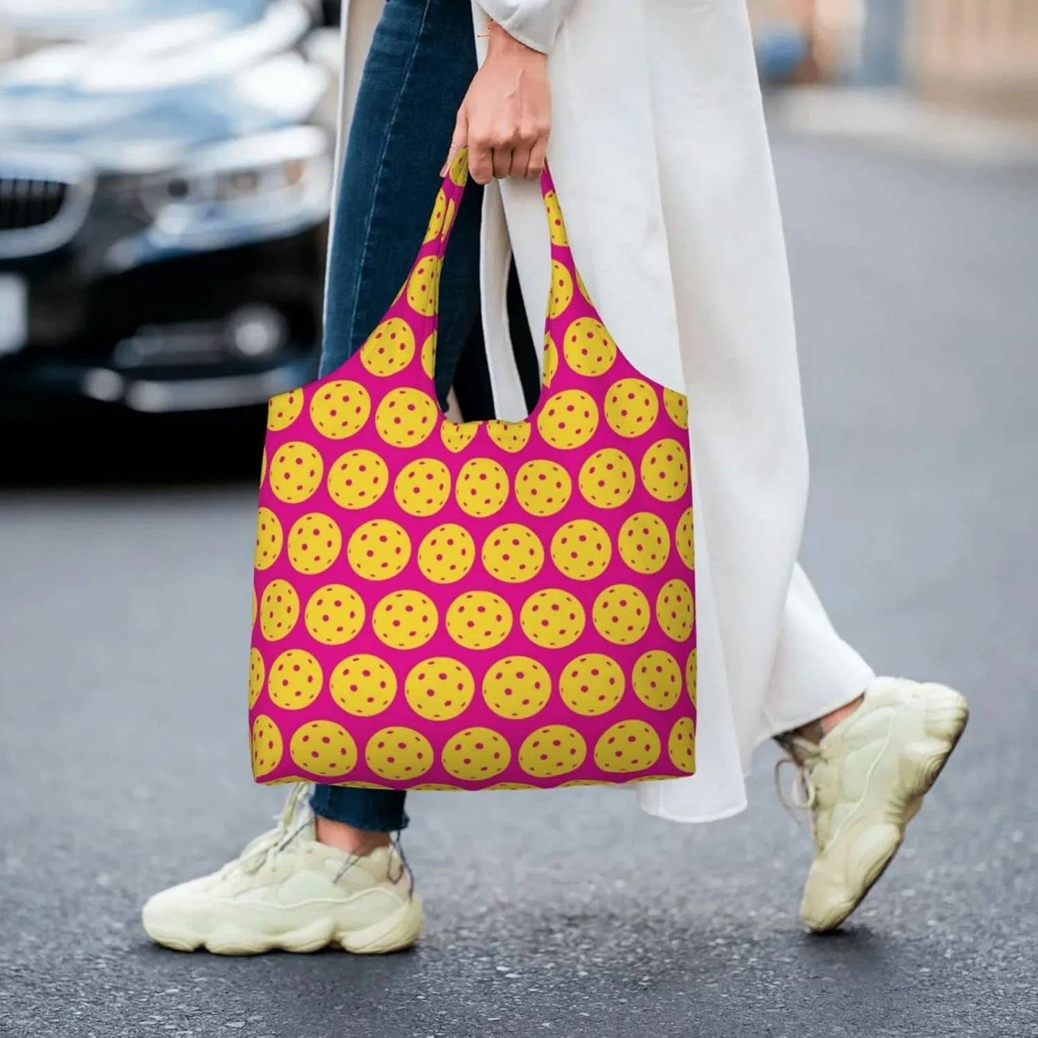 DKJlitter Fashion Canvas Tote Bag, Reusable Grocery Shopping Bag, Large capacity shopping bag Daily Utility Bag