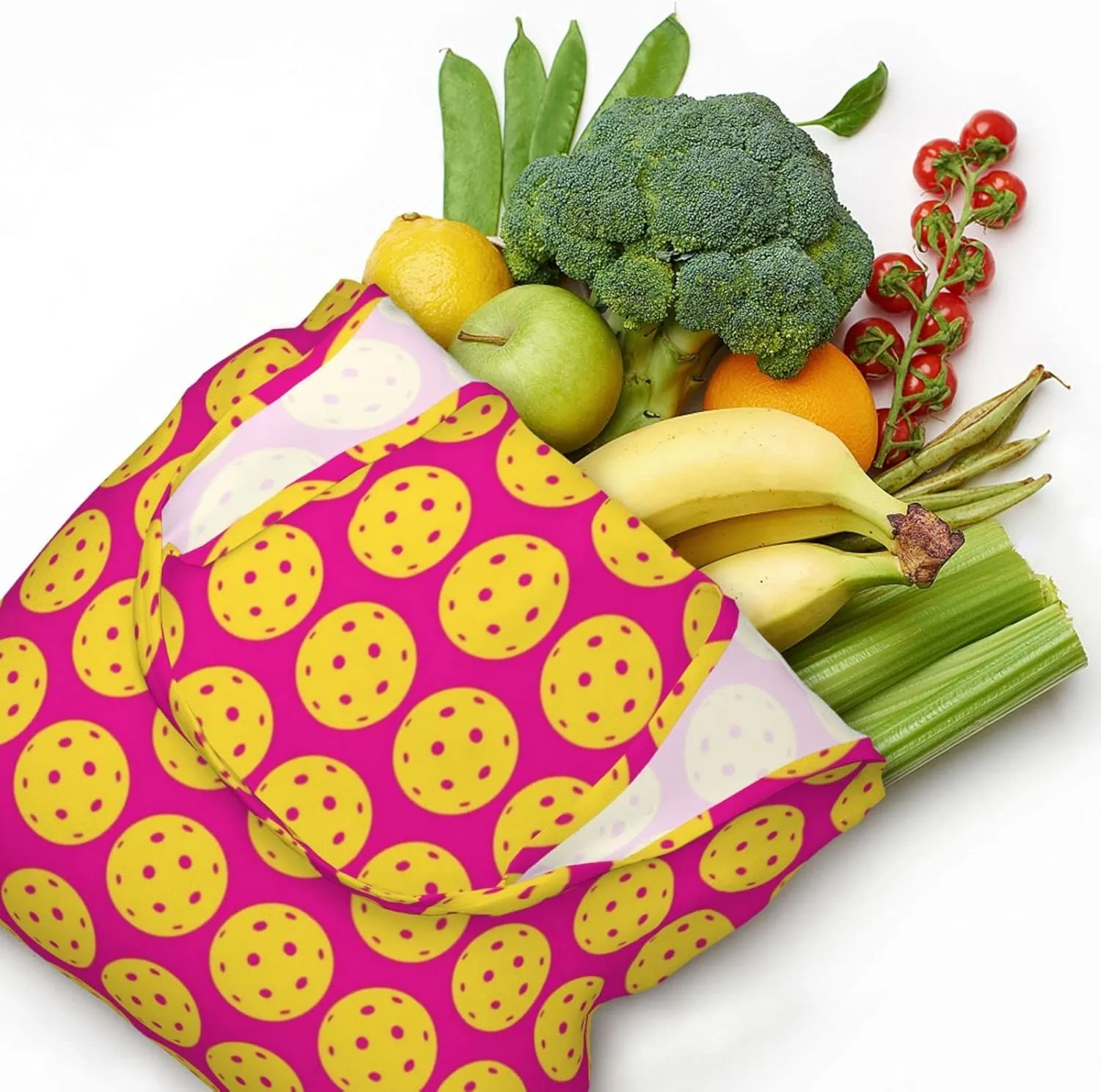 DKJlitter Fashion Canvas Tote Bag, Reusable Grocery Shopping Bag, Large capacity shopping bag Daily Utility Bag