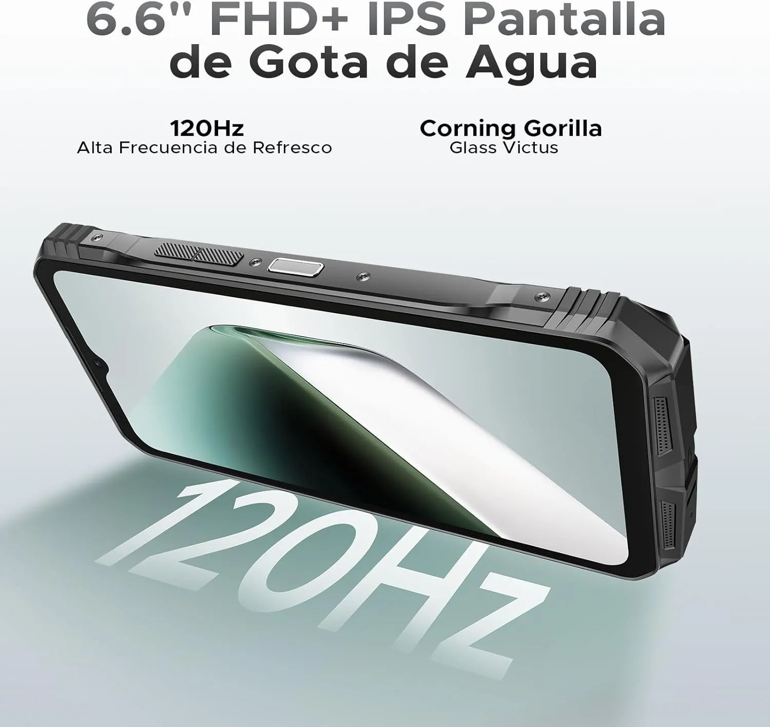 DOOGEE S Cyber Pro Rugged Smartphone Unlocked, 32GB 512GB Rugged Phone Android 14, 10800mAh Battery, 6.6" FHD 120Hz Waterproof Phone, 50MP 32MP, IP68/IP69K/Dual SIM/NFC/OTG/Face ID,Silver