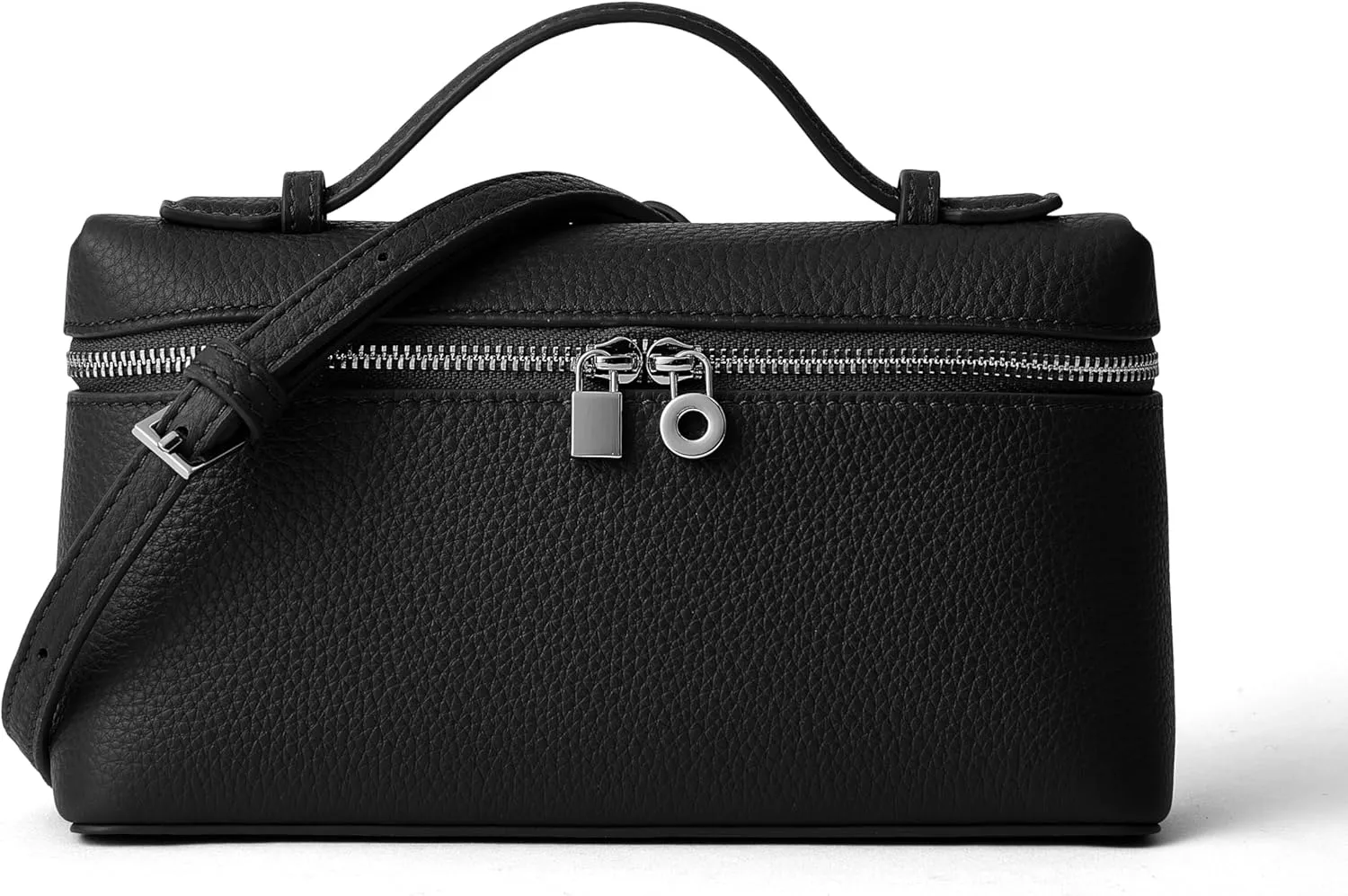 DORIS&JACKY Small Leather Crossbody Bag for Women Designer Mini Top Handle Phone Pouch Bag with Adjustable Shoulder Strap