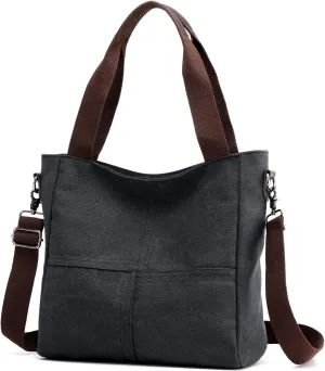 DOURR Hobo Handbags Canvas Cotton Crossbody Bags for women Casual Shoulder Tote