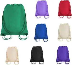 Drawstring Tote Backpack Non-Woven Cinch Sack Bag Swim Camp Party Favor 25 Pack (Assorted)