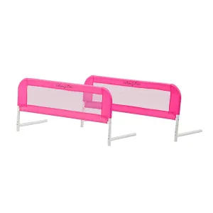 Dream On Me Lightweight Mesh Security Adjustable Bed Rail Double Pack with Breathable Mesh Fabric in Pink, 2 Count (Pack of 1)