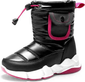 DREAM PAIRS Boys Girls Snow Boots Water Resistant Non-Slip Mid Calf Lightweight Athletic Outdoor Warm Winter Shoes for Little/Big Kids