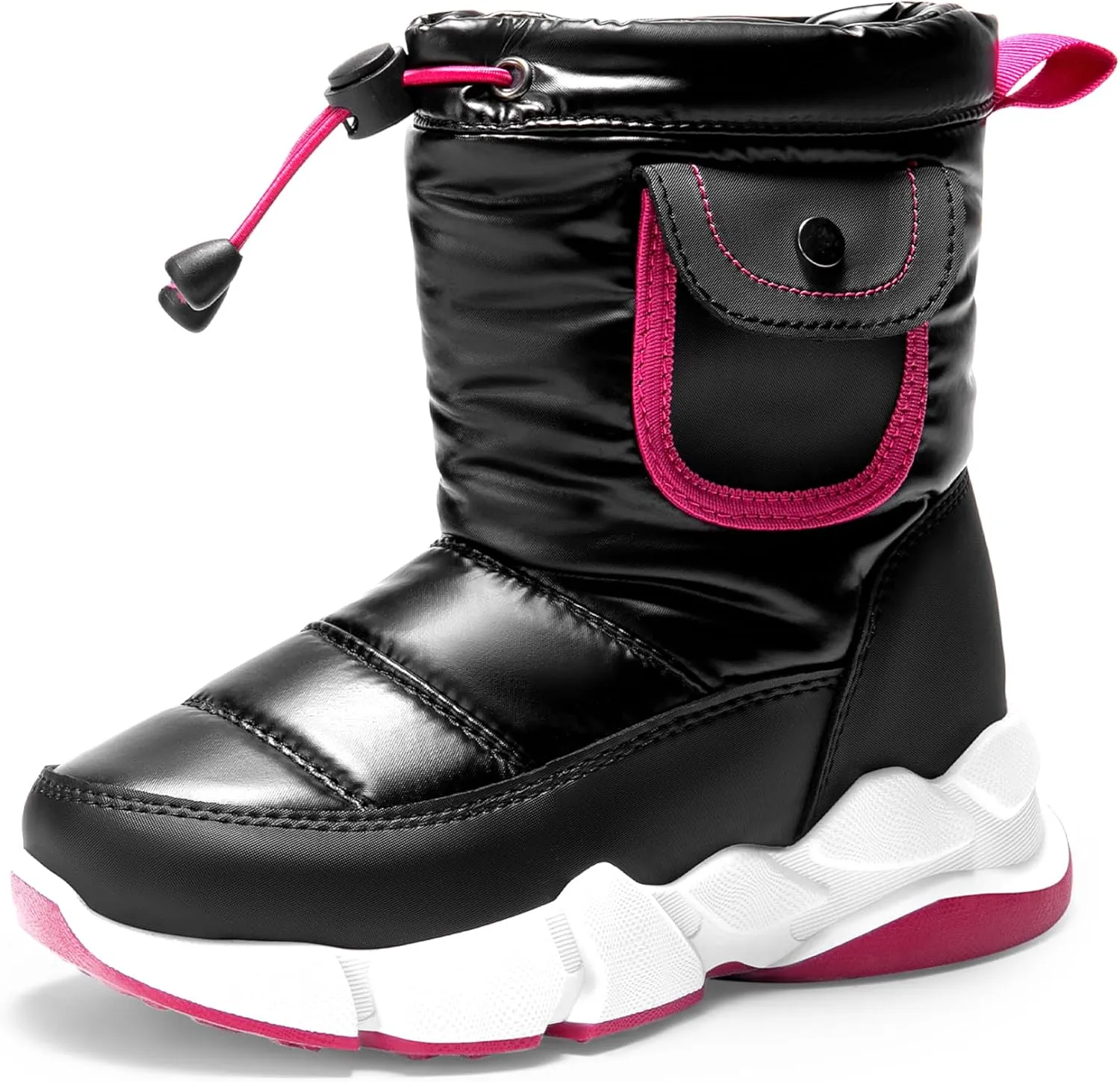 DREAM PAIRS Boys Girls Snow Boots Water Resistant Non-Slip Mid Calf Lightweight Athletic Outdoor Warm Winter Shoes for Little/Big Kids