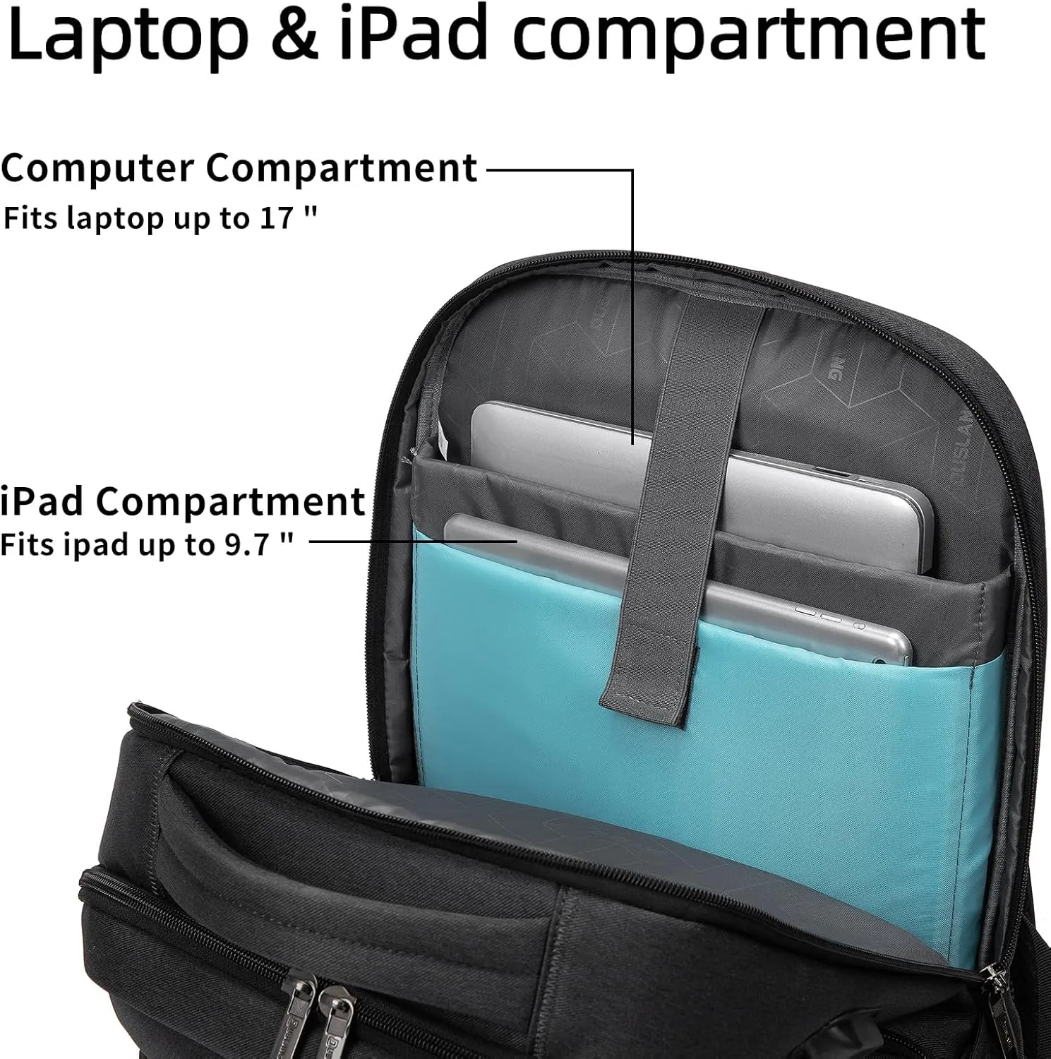 DUSLANG 17 Inch Laptop Backpack for Travel Water Resistant College Backpack for Women Laptop Bag with USB Charging Port,Beige A