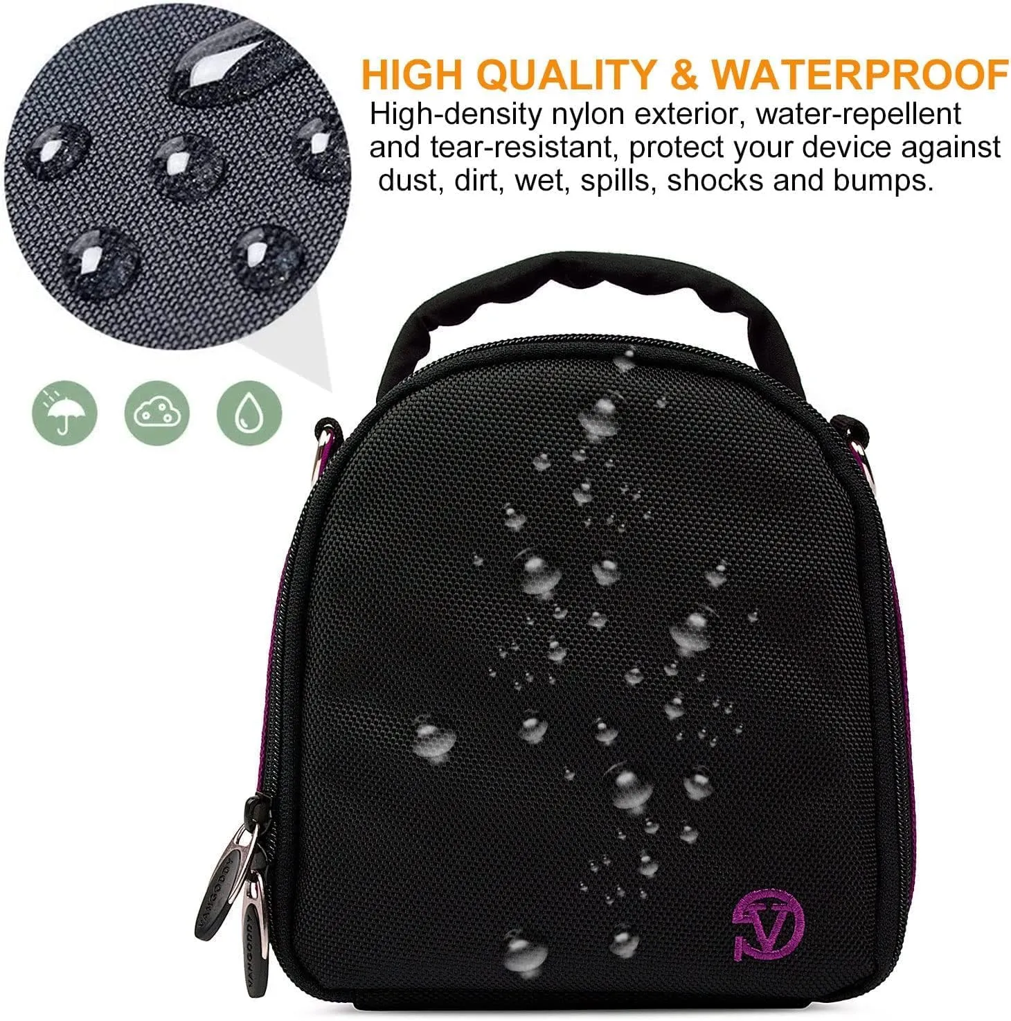 eBigValue DSLR SLR Camera Shoulder Bag Case Compatible With Alpha a6000 a6300 a6500 NEX5 NEX5N NEX6 NEX-6L/B NEX7 DSCH300/B RX10 IV