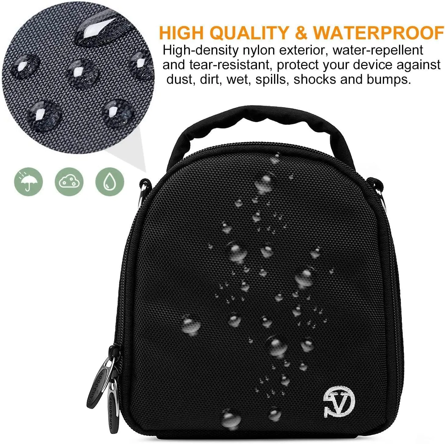eBigValue DSLR SLR Camera Shoulder Bag Case Compatible With Alpha a6000 a6300 a6500 NEX5 NEX5N NEX6 NEX-6L/B NEX7 DSCH300/B RX10 IV