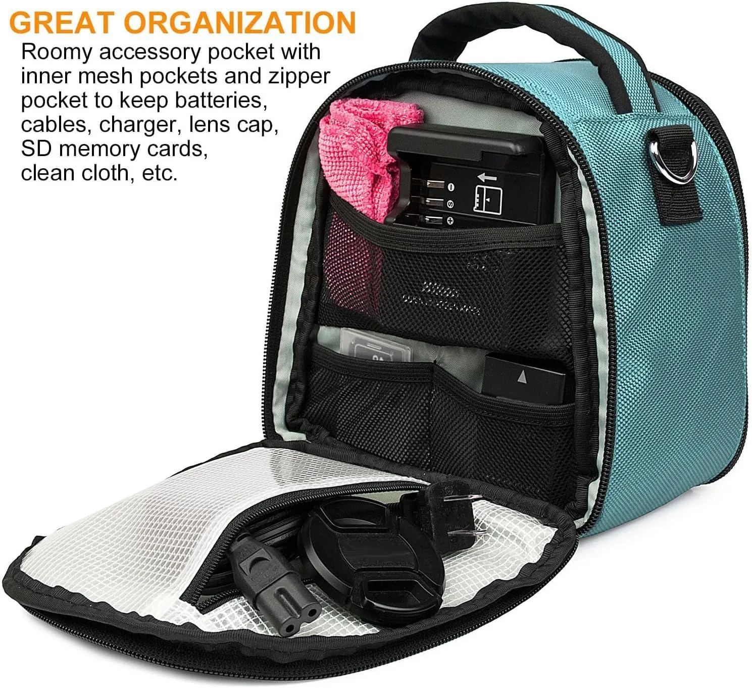 eBigValue DSLR SLR Camera Shoulder Bag Case Compatible With Alpha a6000 a6300 a6500 NEX5 NEX5N NEX6 NEX-6L/B NEX7 DSCH300/B RX10 IV
