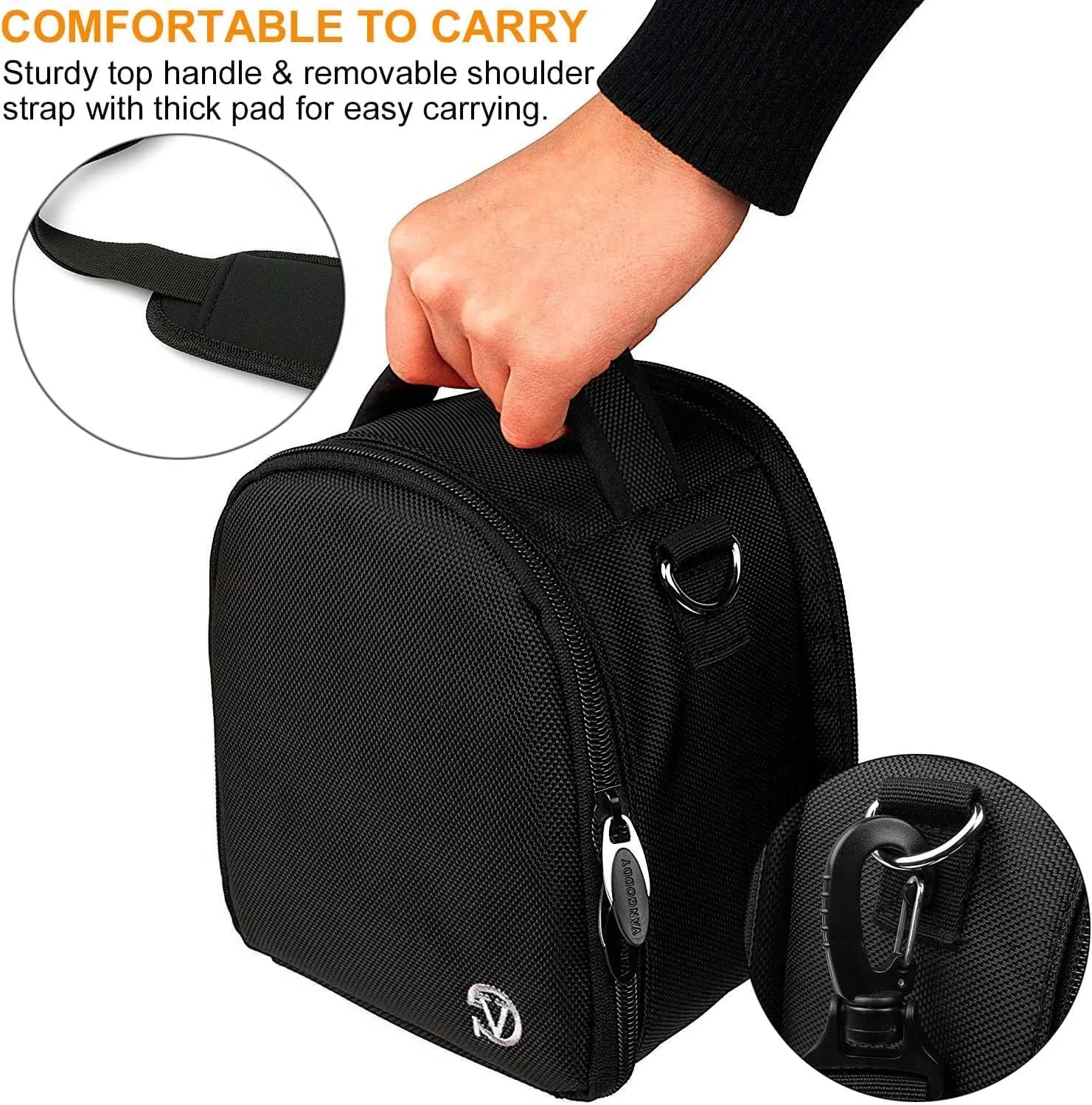 eBigValue DSLR SLR Camera Shoulder Bag Case Compatible With Alpha a6000 a6300 a6500 NEX5 NEX5N NEX6 NEX-6L/B NEX7 DSCH300/B RX10 IV